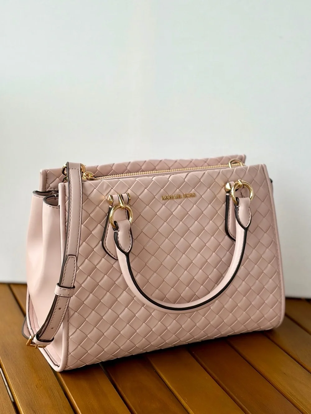 MICHAEL KORS OUTLET Marilyn Medium Woven Satchel